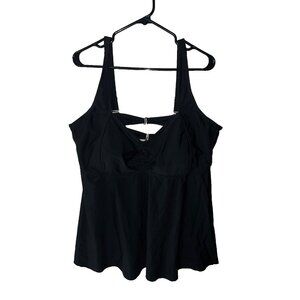 Womans one piece black bathing suit/swim dress ONLY! shelf bra plus size 24W